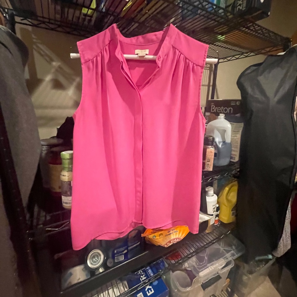 Hot pink j crew top